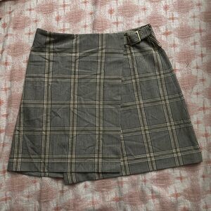 Banana Republic Gray Plaid Mini Skirt